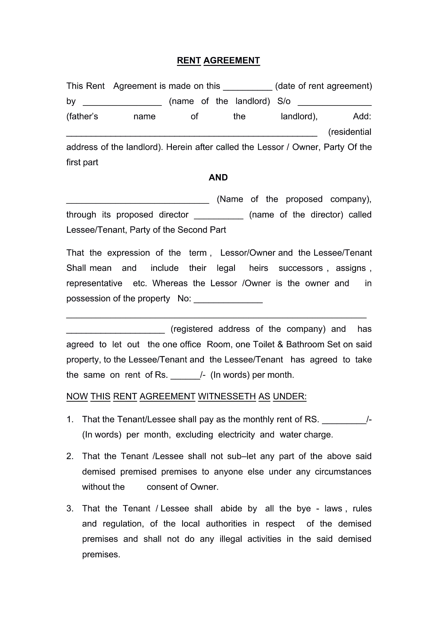 Download free rent receipt template word 2022 | WPS Office Academy