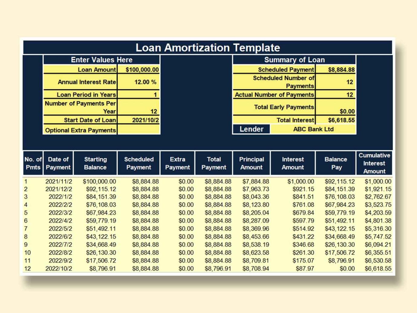 Simple Excel Templates