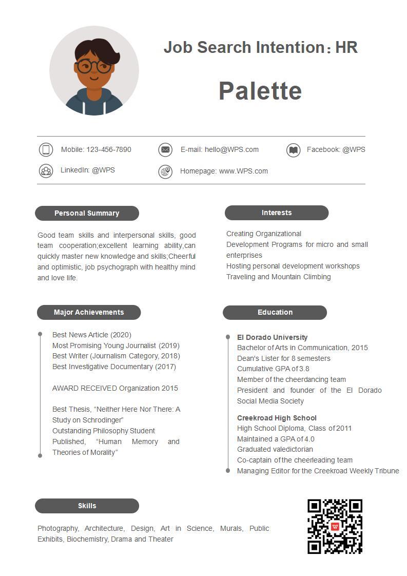 9+ Free \u0026 Customizable High School Student Resume Template Word | WPS  Office Academy, image size:793x1122