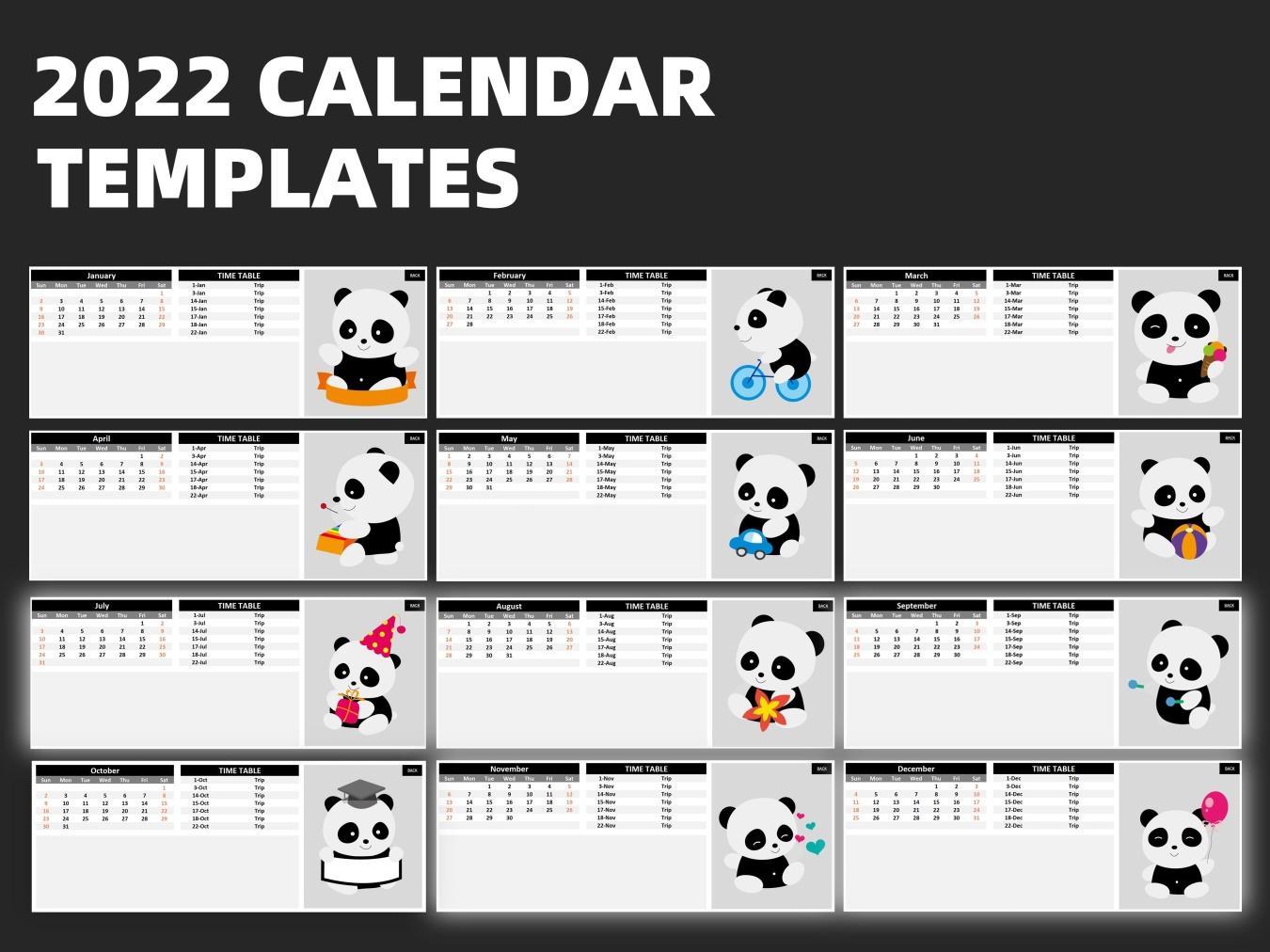 Simple Excel Calendar Template 2022 | WPS Office Academy