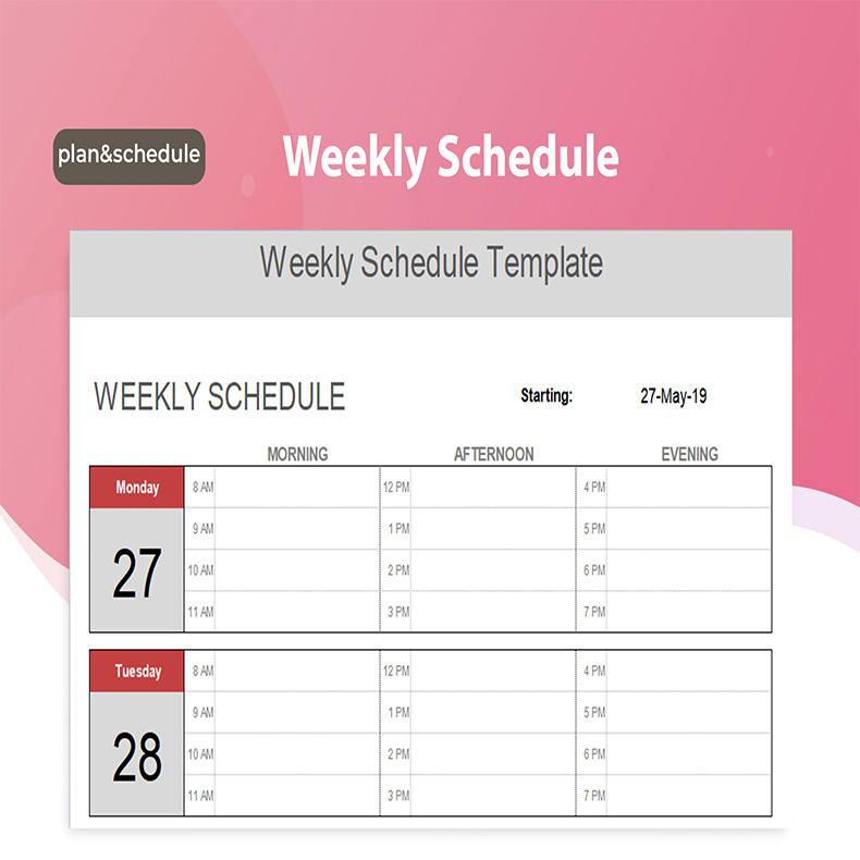 Top 10 weekly calendar excel template template download 2022 | WPS Office  Academy