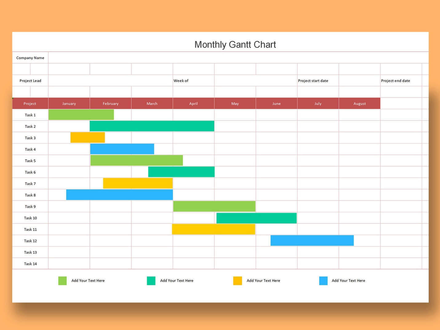 gantt chart excel template with predecessor