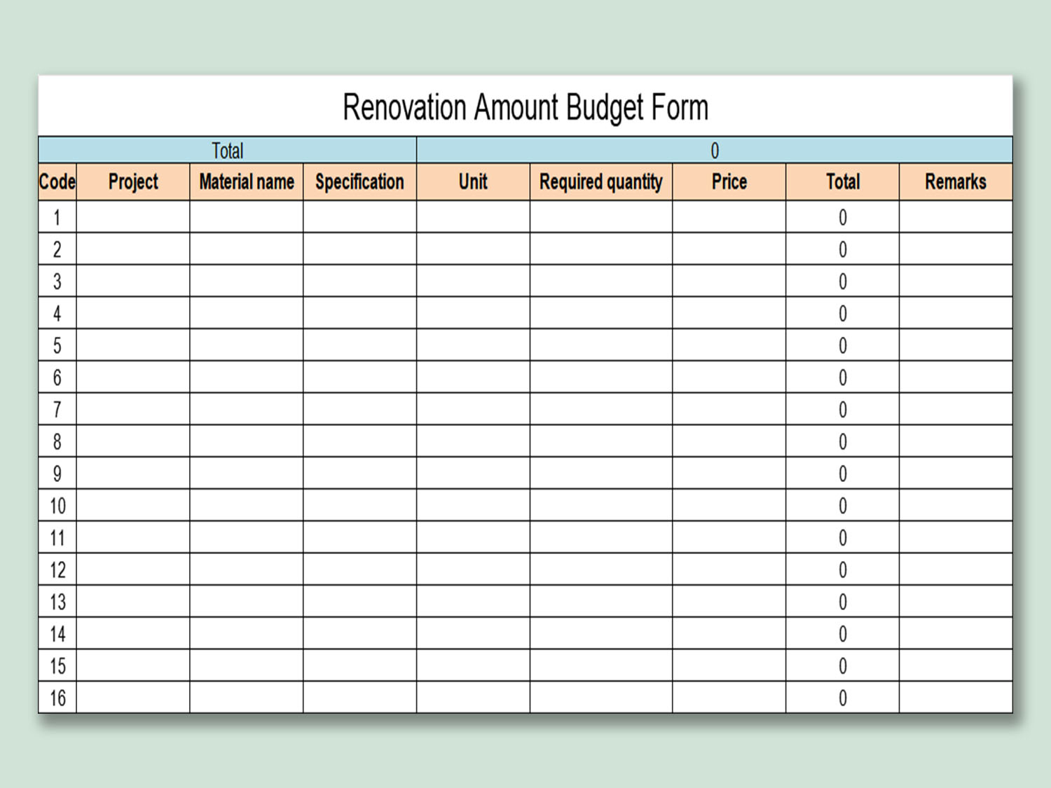 Top 10 Free Home Renovation Project Plan Template Excel | WPS Office Academy