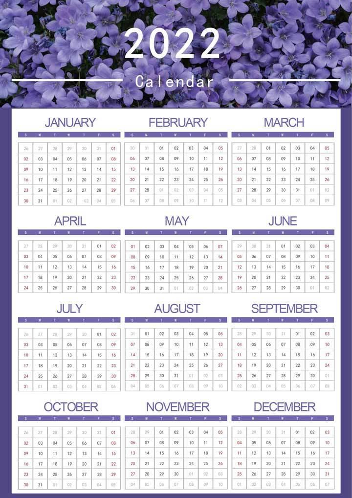 Printable Calendar Template for Word Free Download 2024 | WPS Office Academy
