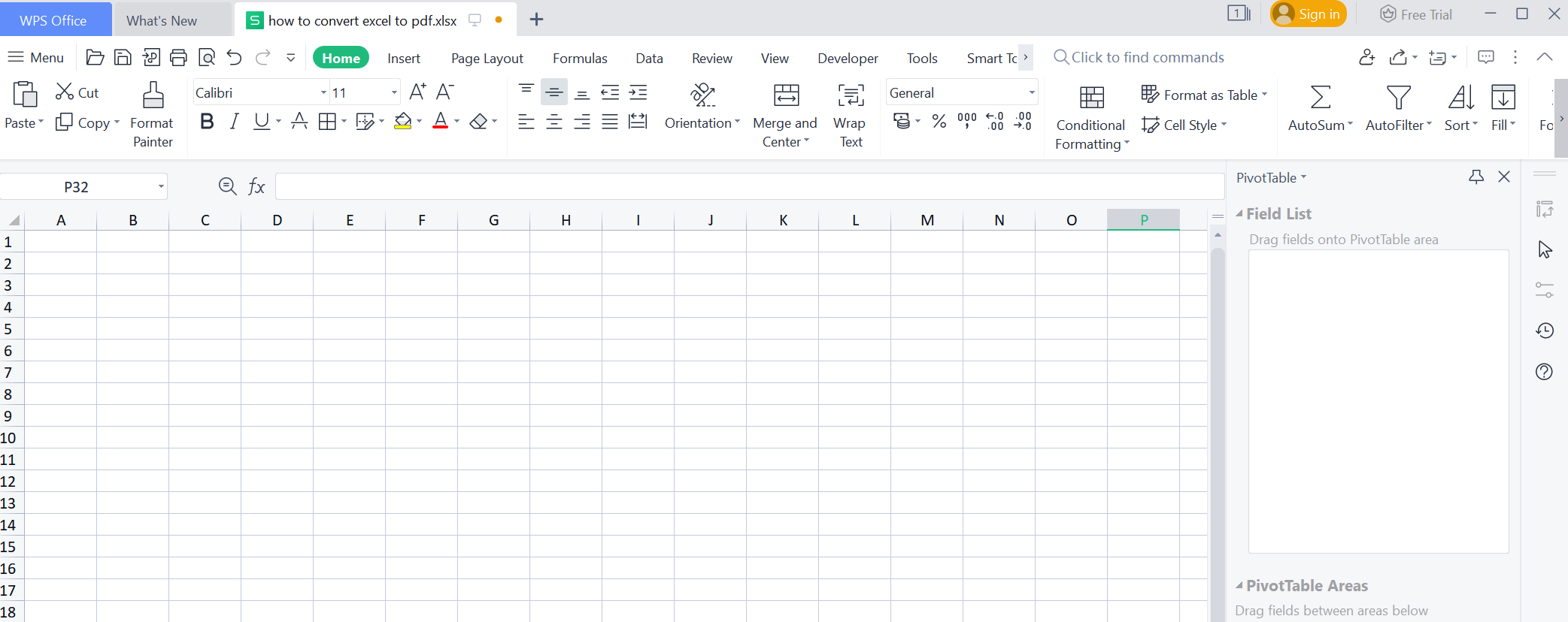 Free Excel To PDF Converter Online WPS PDF