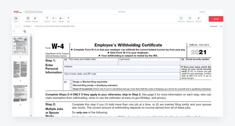 Free Tips to Use The W4 Form PDF- WPS PDF Blog