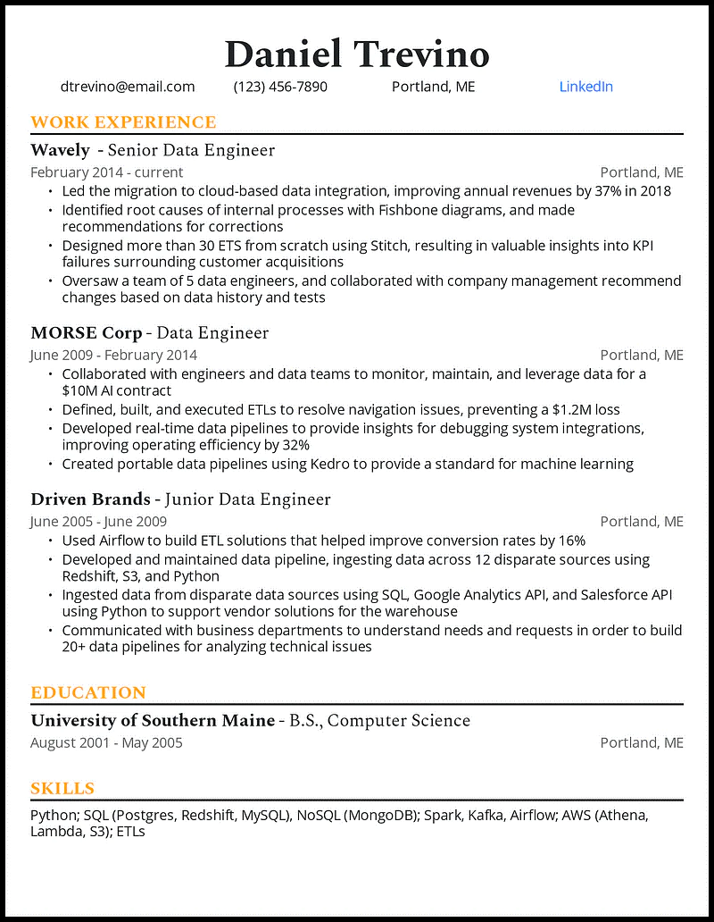 How to Make a Data Engineer Resume I 5 Templates and Actionable Tips