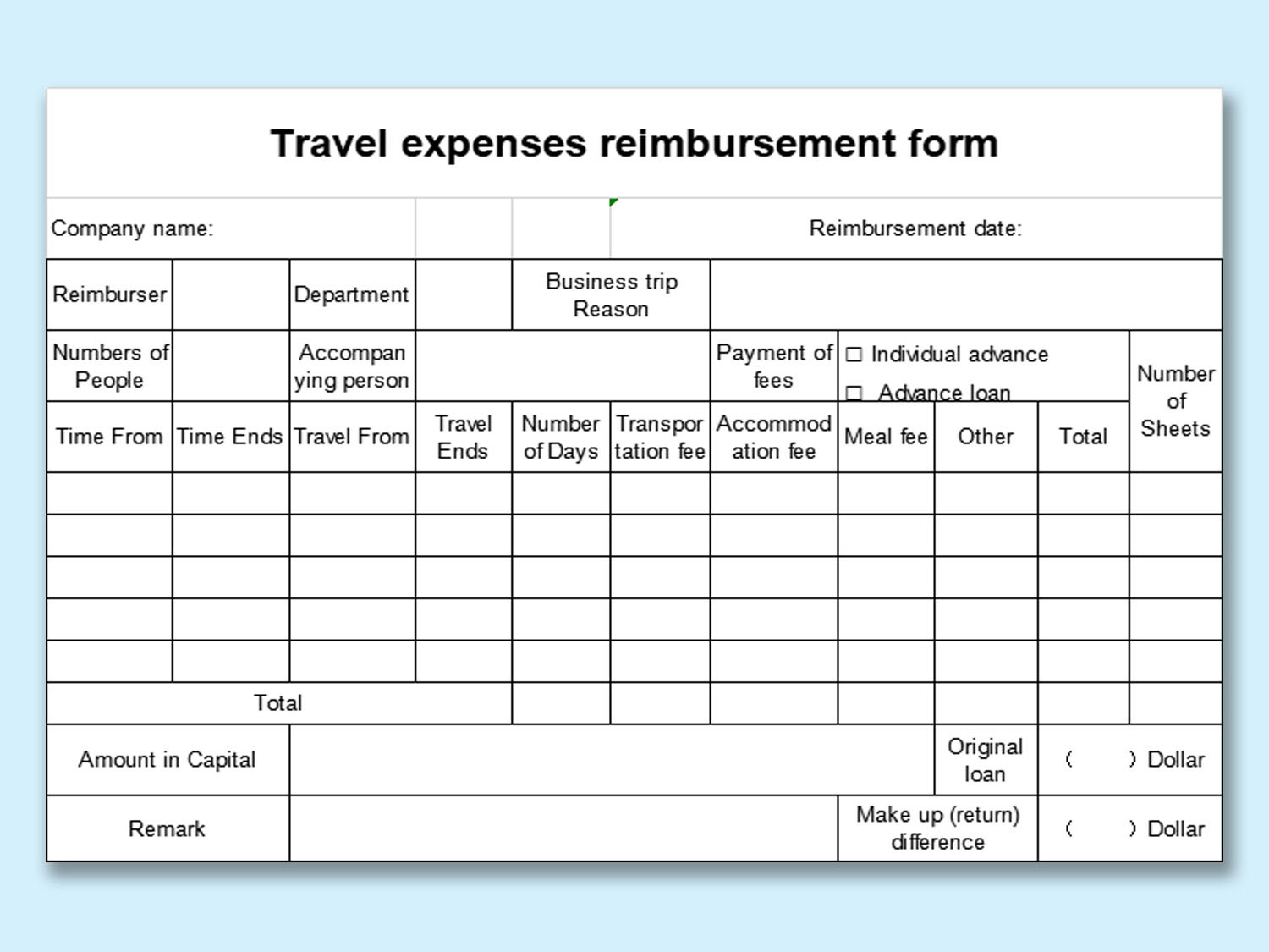 10 Travel Bill Formats Free Download