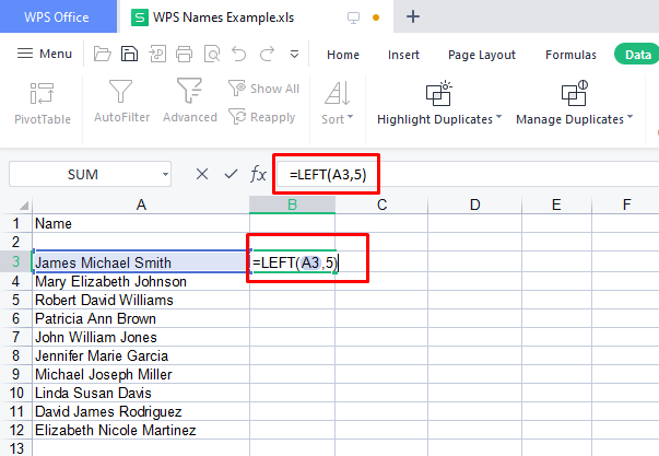 left function in excel left function in excel