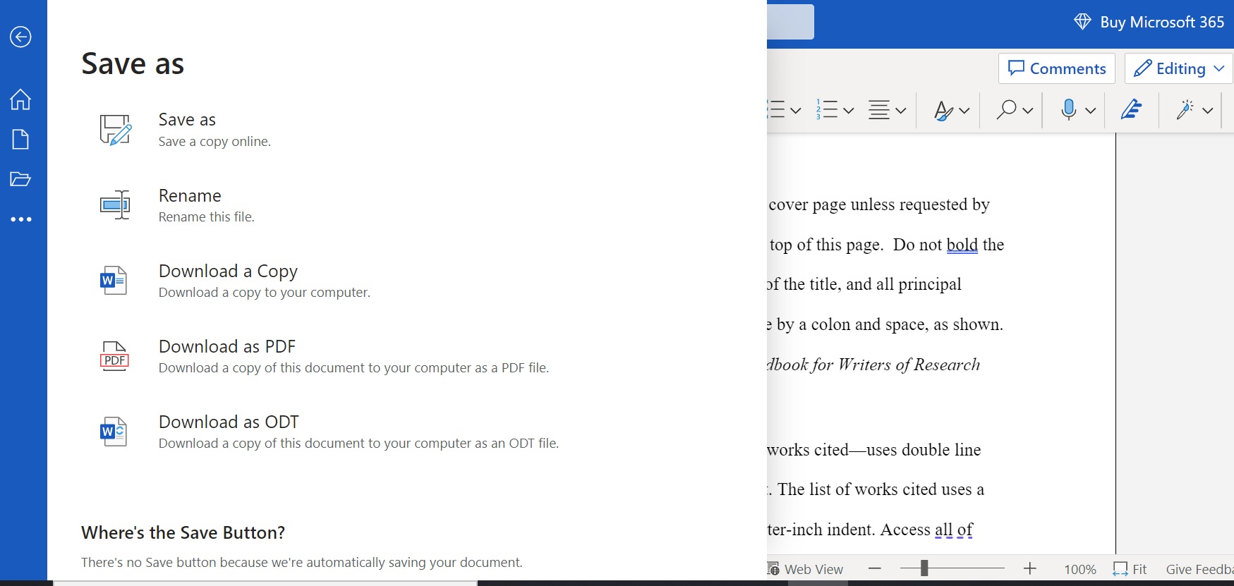 다른 이름으로 저장 옵션
