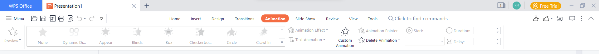  WPS Office Presentation Animation