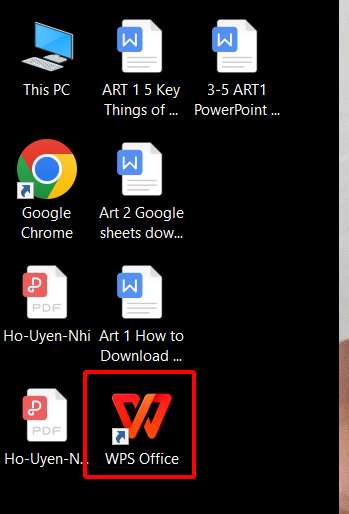 double click on Wps Icon