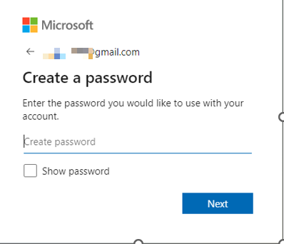 Create your password