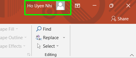 Click on profile picture