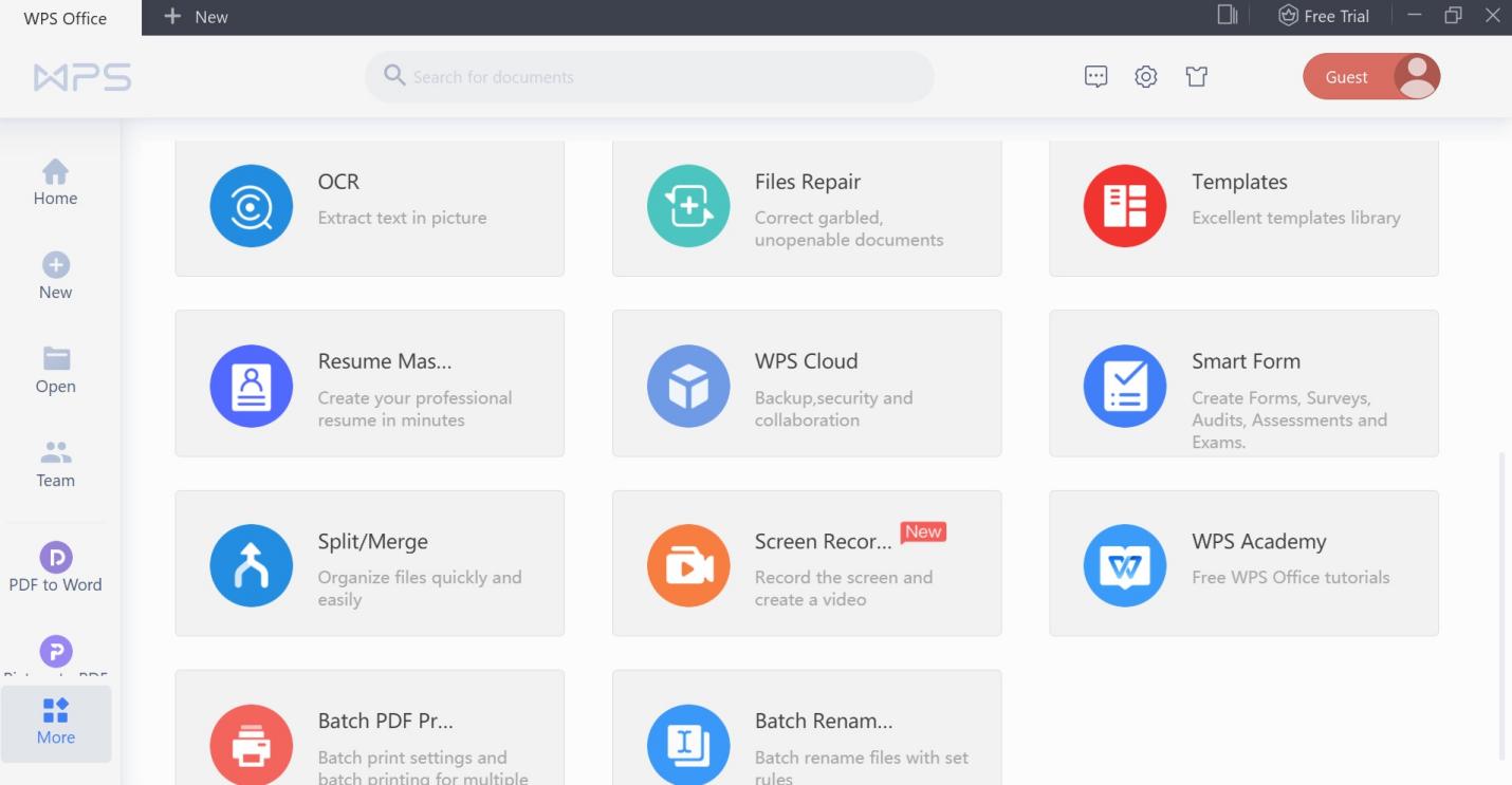 WPS Office features