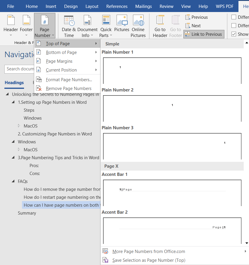 How to Number Pages in Word WPS Office Academy