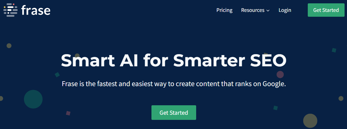 Главная страница Frase.io