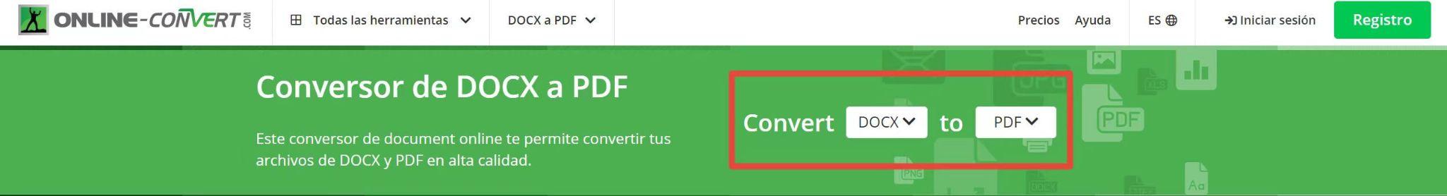 selecciona las opciones