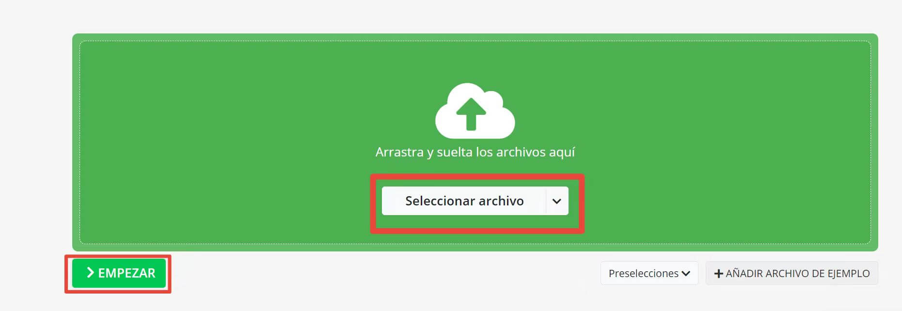 selecciona archivo