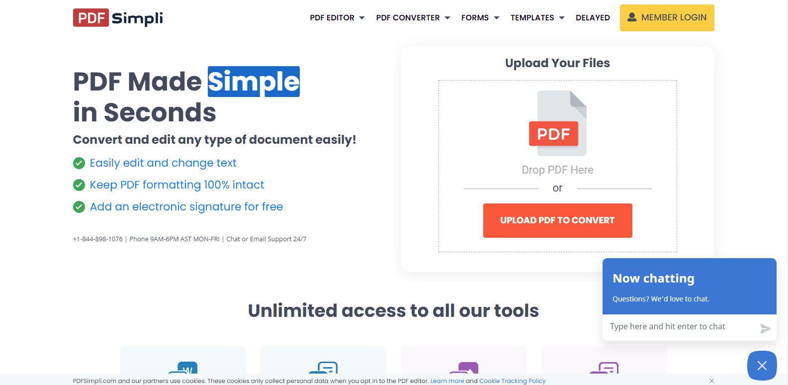 PDFSimpli chat-support