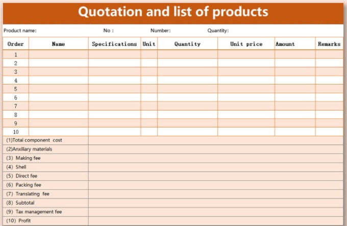 Free Grocery List Template PDF