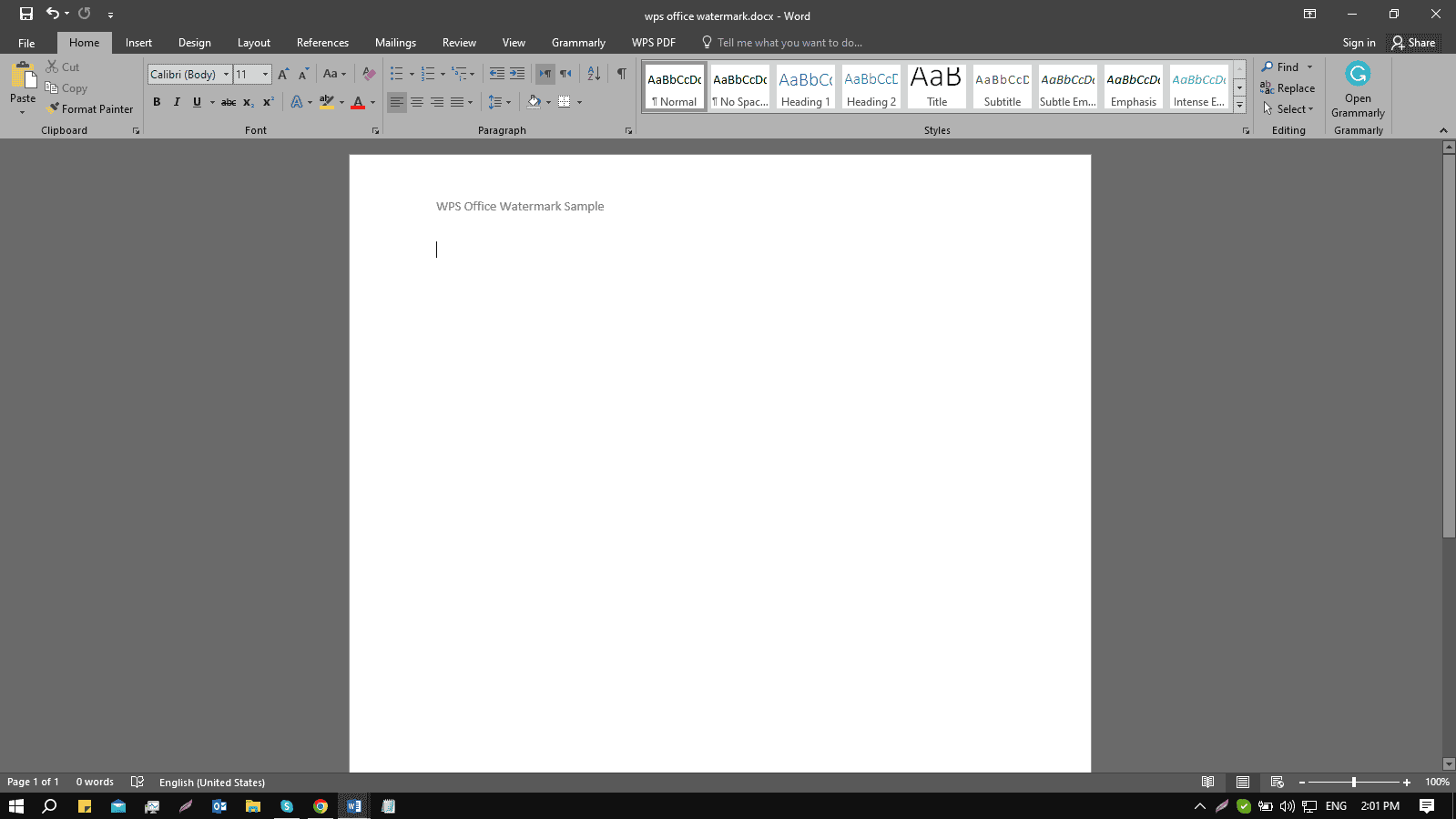 document with header