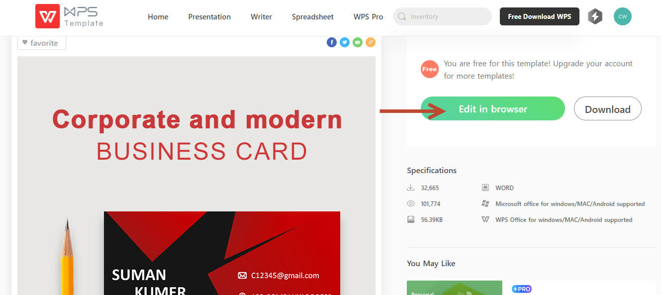 10 Free Business Card PDF Templates Downloadable WPS PDF Blog