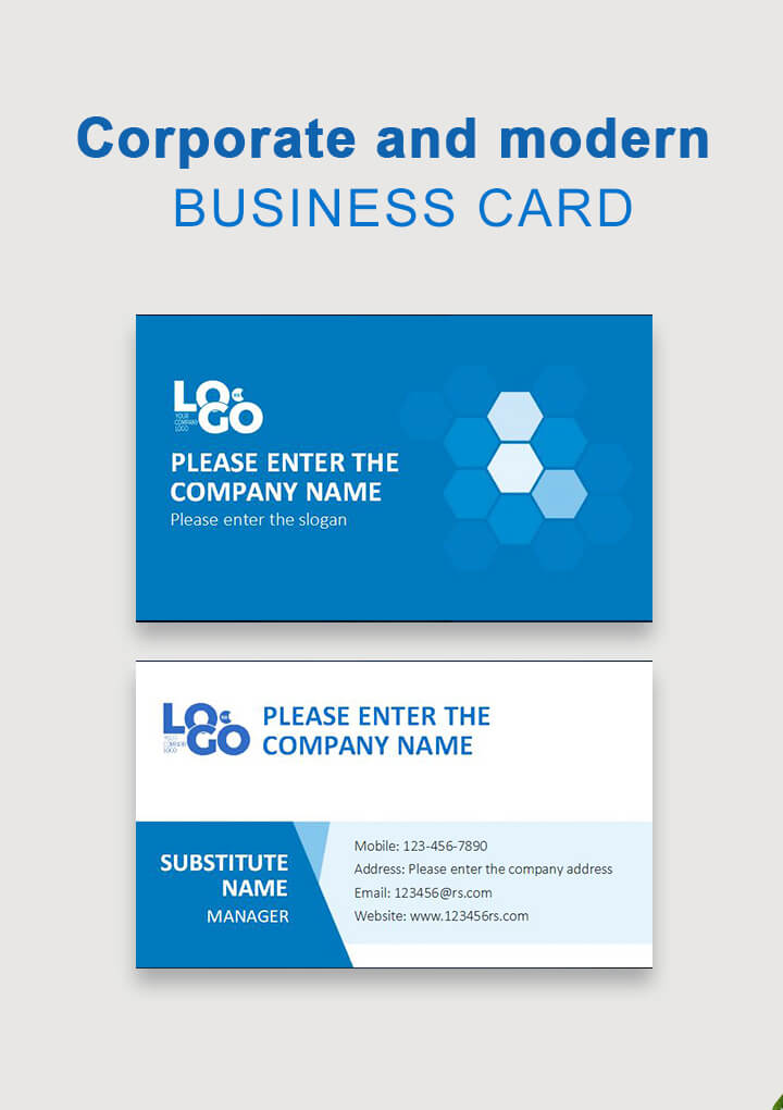 Blue Simple Business Card