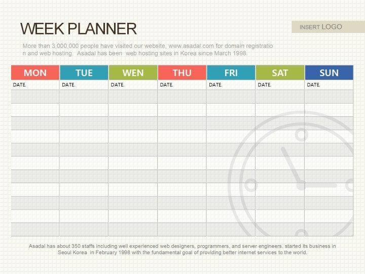 Weekly Planner Curriculum Template
