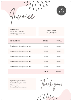 Beige Gray Invoice template