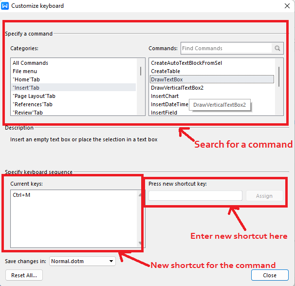 WPS Office customizing shortcuts