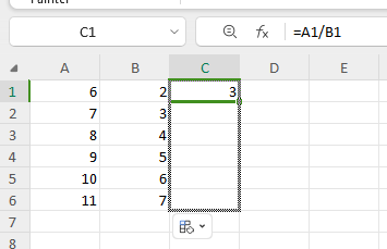 division for multiple sets of data