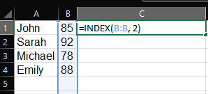 Index example
