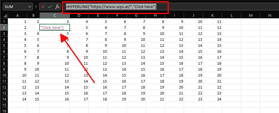 add Hyperlink function result
