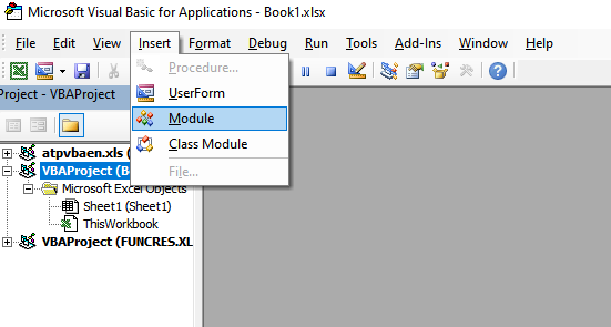 Excel Macro Insert Module