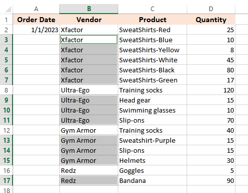 Excel Fill Down using formula