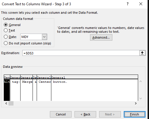 Choose the data format