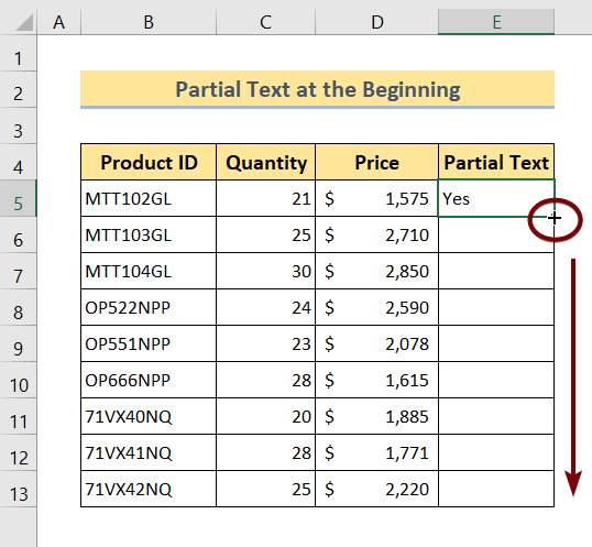 Seret penunjuk Isi Otomatis