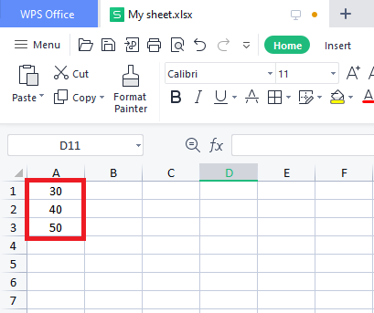 Add data to the sheet