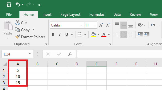 Enter data in Excel sheet