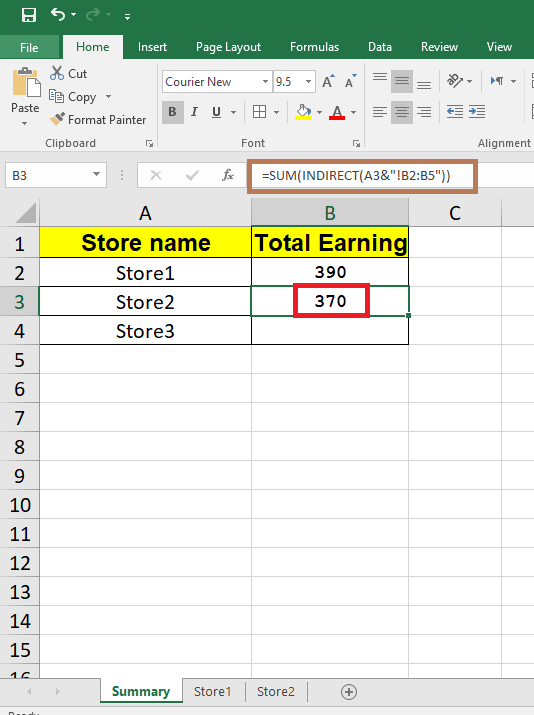 Total Earning of Store 2