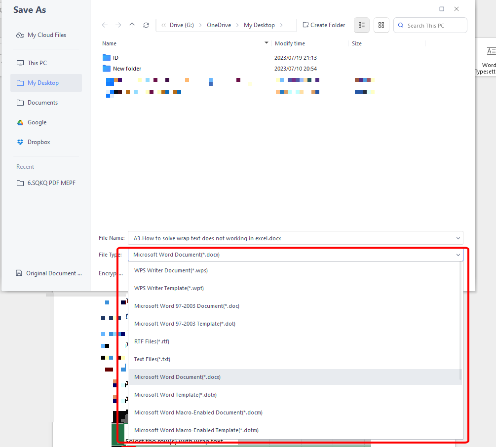 WPS Office file format