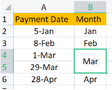 Excel splitting cells