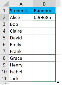 Excel click and drag method