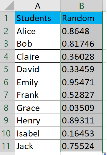  Excel selecting values