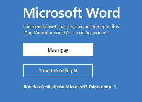 microsoft word landing page