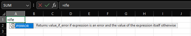 IFERROR formula