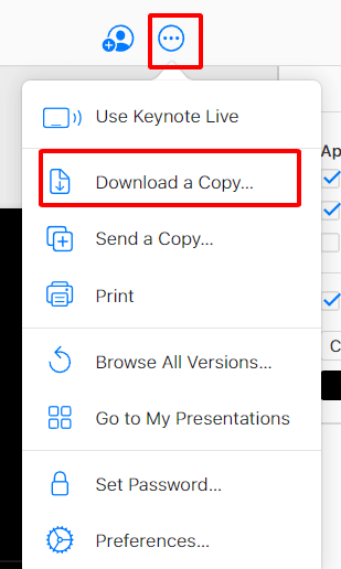  Select Download a copy