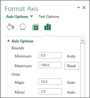 Vertical lines in excel graph