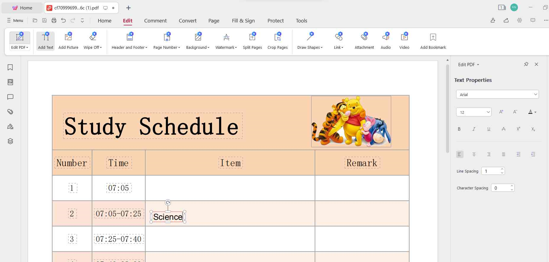 Open and edit WPS Office template